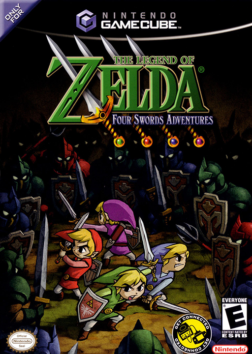 Zelda Four Swords Adventures box art for Gamecube